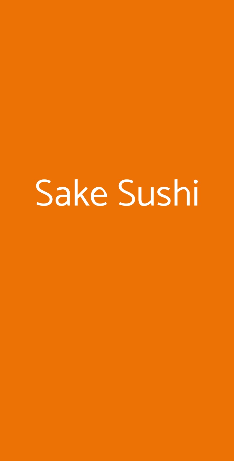 Sake Sushi Milano menù 1 pagina