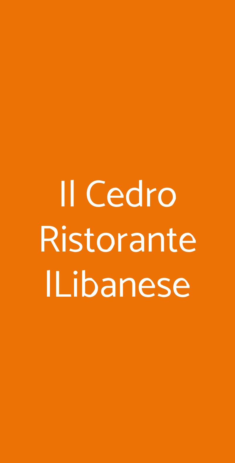 Il Cedro Ristorante lLibanese Bergamo menù 1 pagina