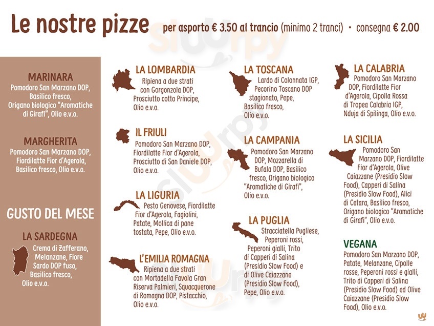 Pizzità Milano menù 1 pagina