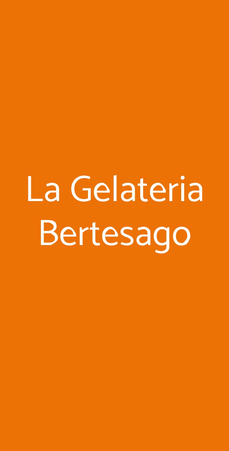 La Gelateria Bertesago Milano menù 1 pagina