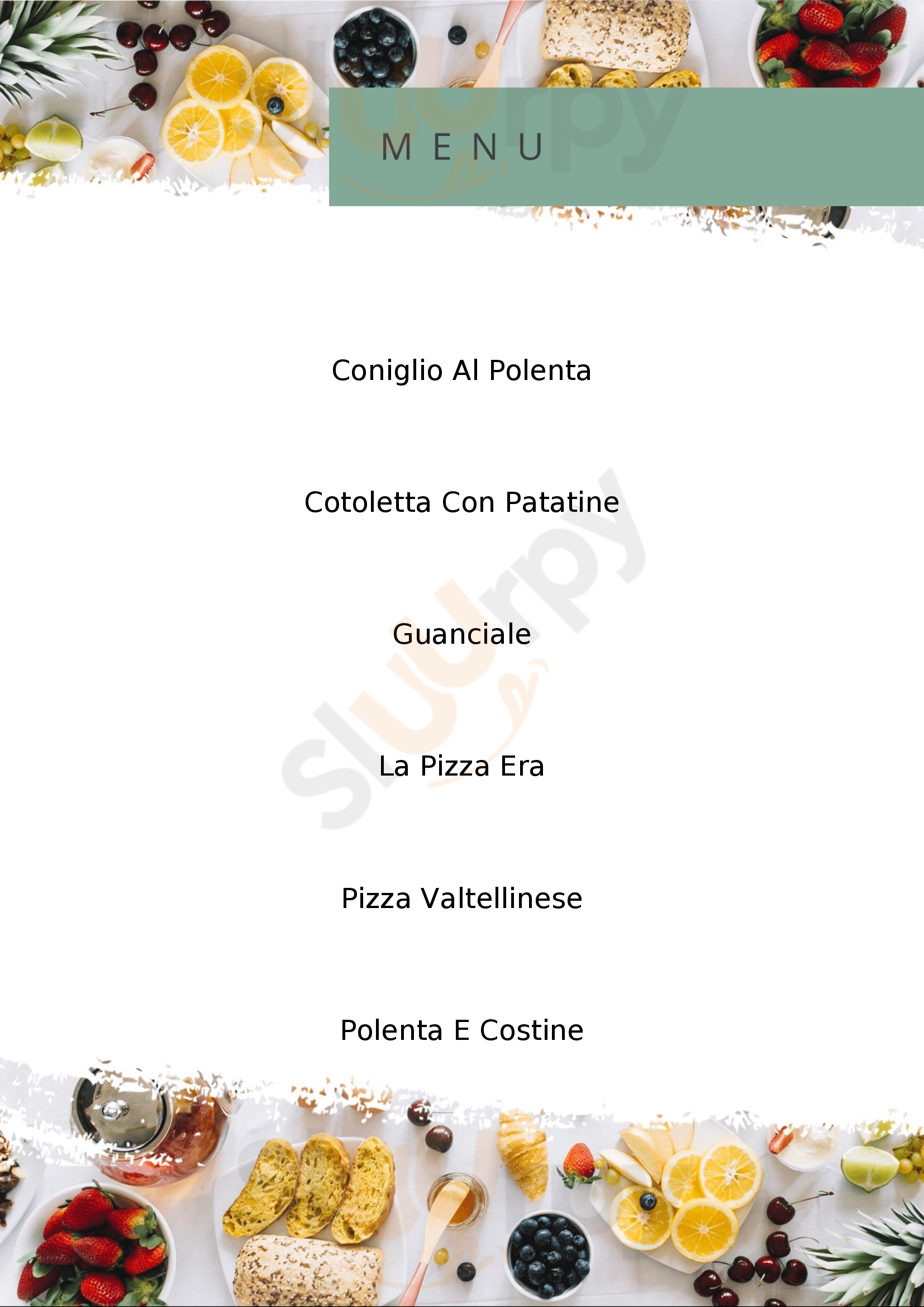 Ristorante Pizzeria la Baracca Cenate Sopra menù 1 pagina