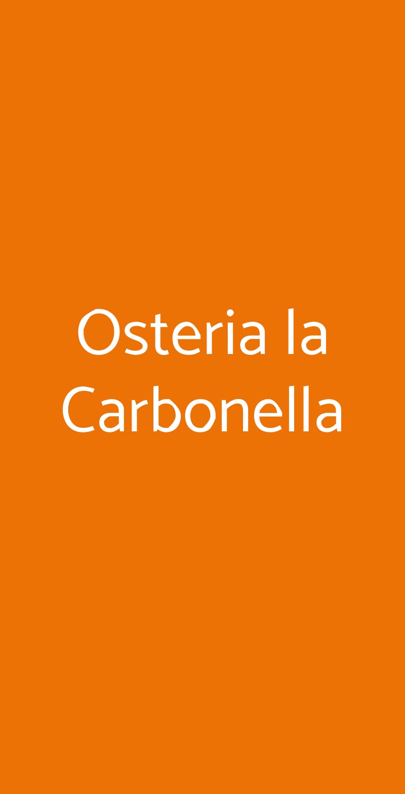 Osteria la Carbonella Milano menù 1 pagina