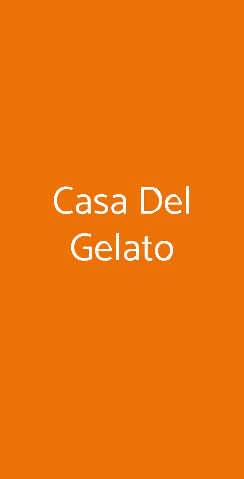 Casa Del Gelato Milano menù 1 pagina