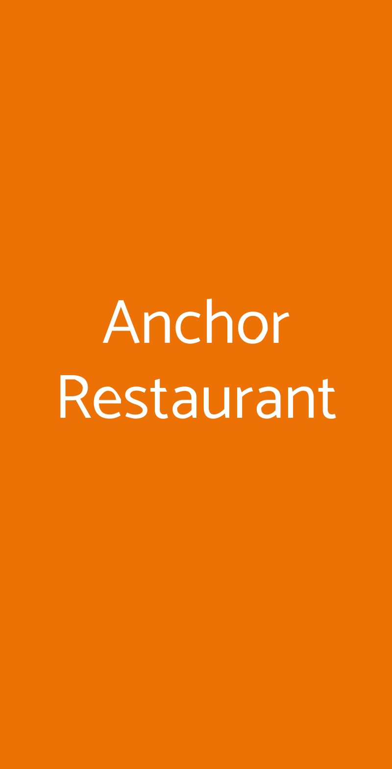 Anchor Restaurant Milano menù 1 pagina