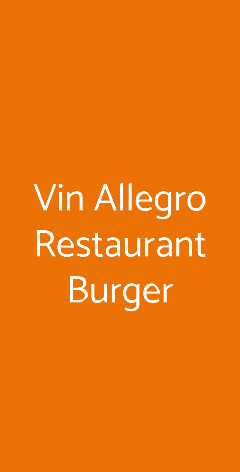 Vin Allegro Restaurant Burger Monza menù 1 pagina