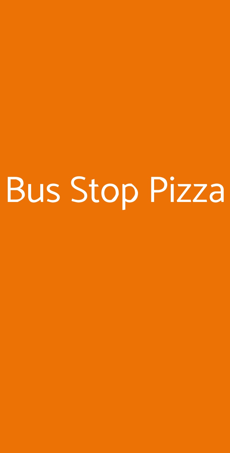 Bus Stop Pizza Milano menù 1 pagina