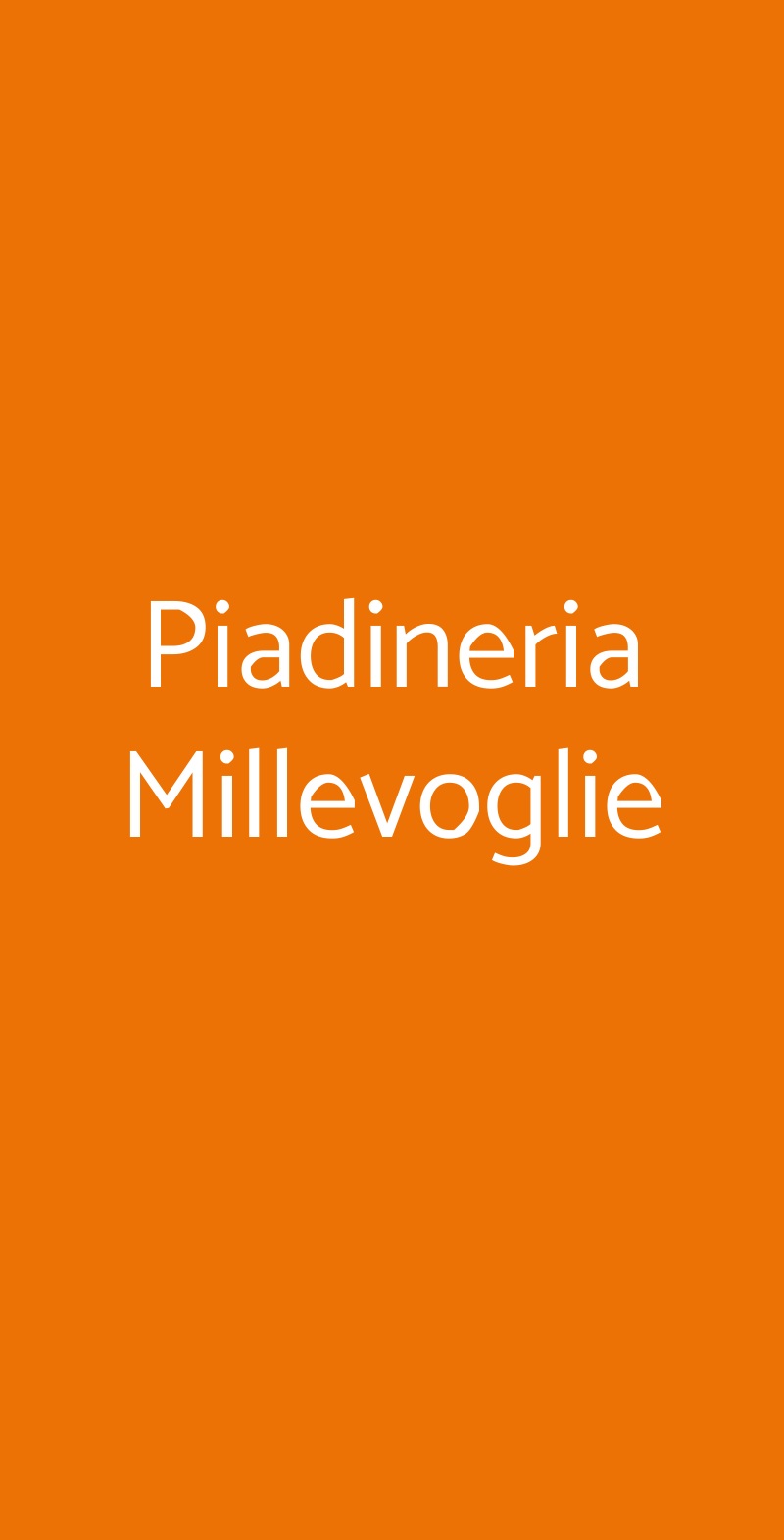 Piadineria Millevoglie Brescia menù 1 pagina