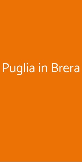 Puglia In Brera