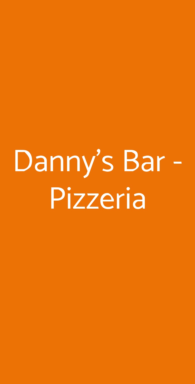 Danny's Bar - Pizzeria Robecchetto con Induno menù 1 pagina
