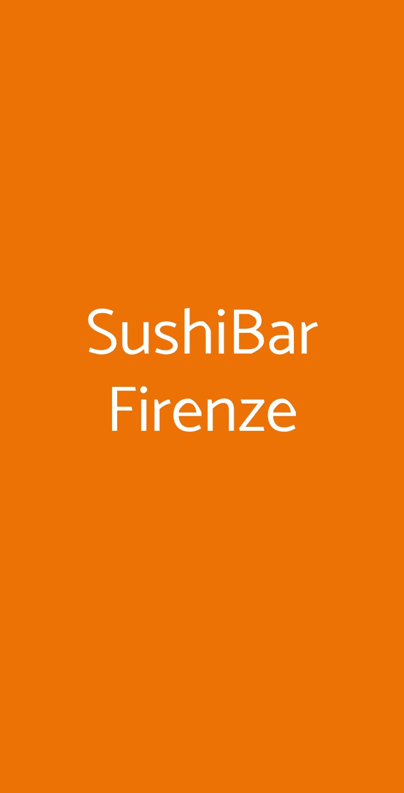 SushiBar Firenze Milano menù 1 pagina