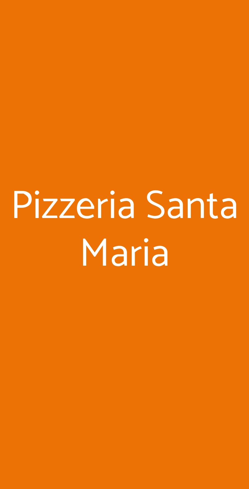 Pizzeria Santa Maria Milano menù 1 pagina