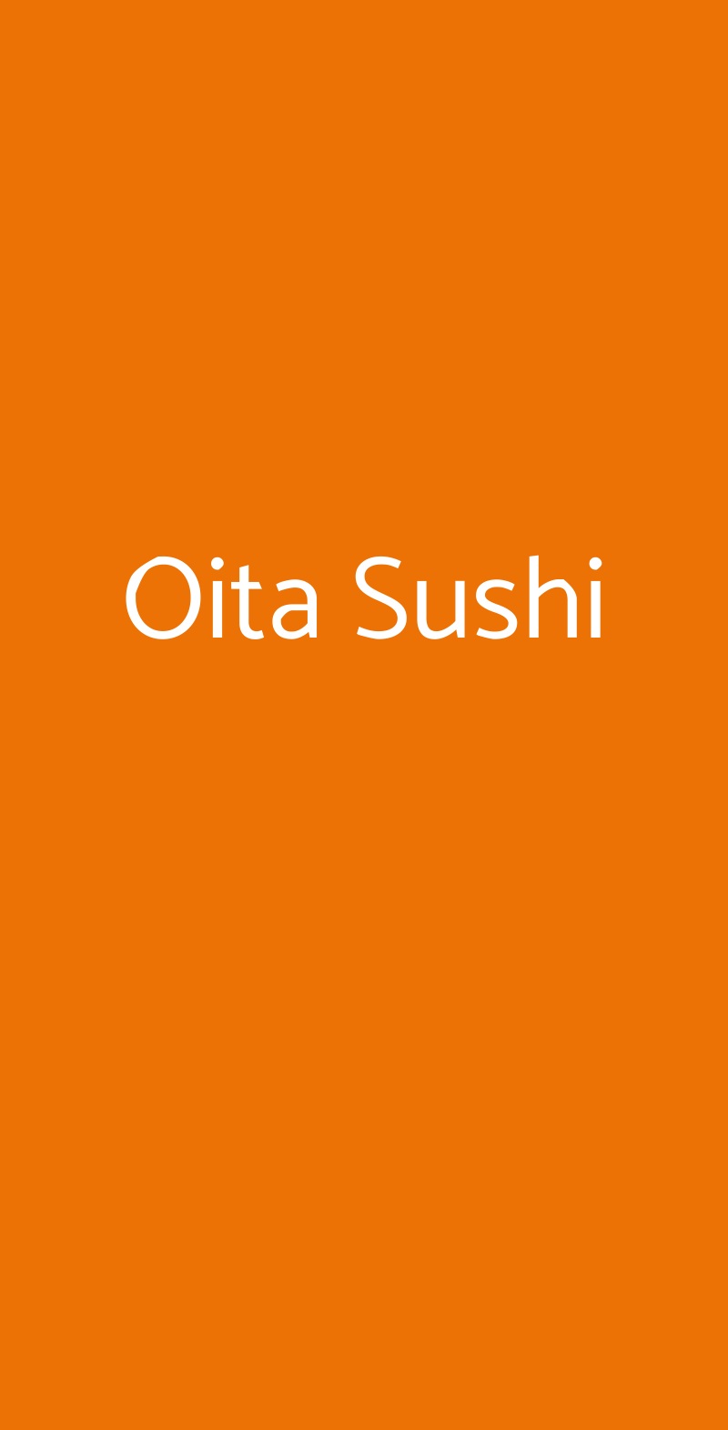 Oita Sushi Milano menù 1 pagina