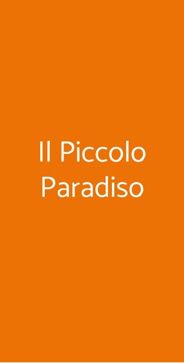 Il Piccolo Paradiso, Milano