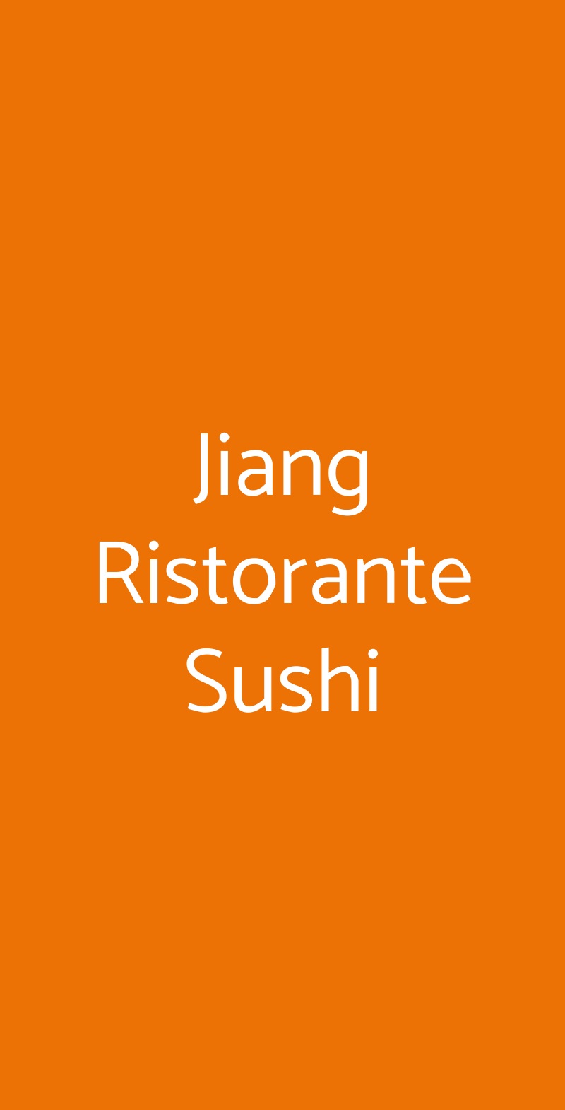 Jiang Ristorante Sushi Milano menù 1 pagina