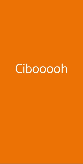 Cibooooh, Como