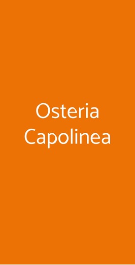 Osteria Capolinea, Novate Milanese
