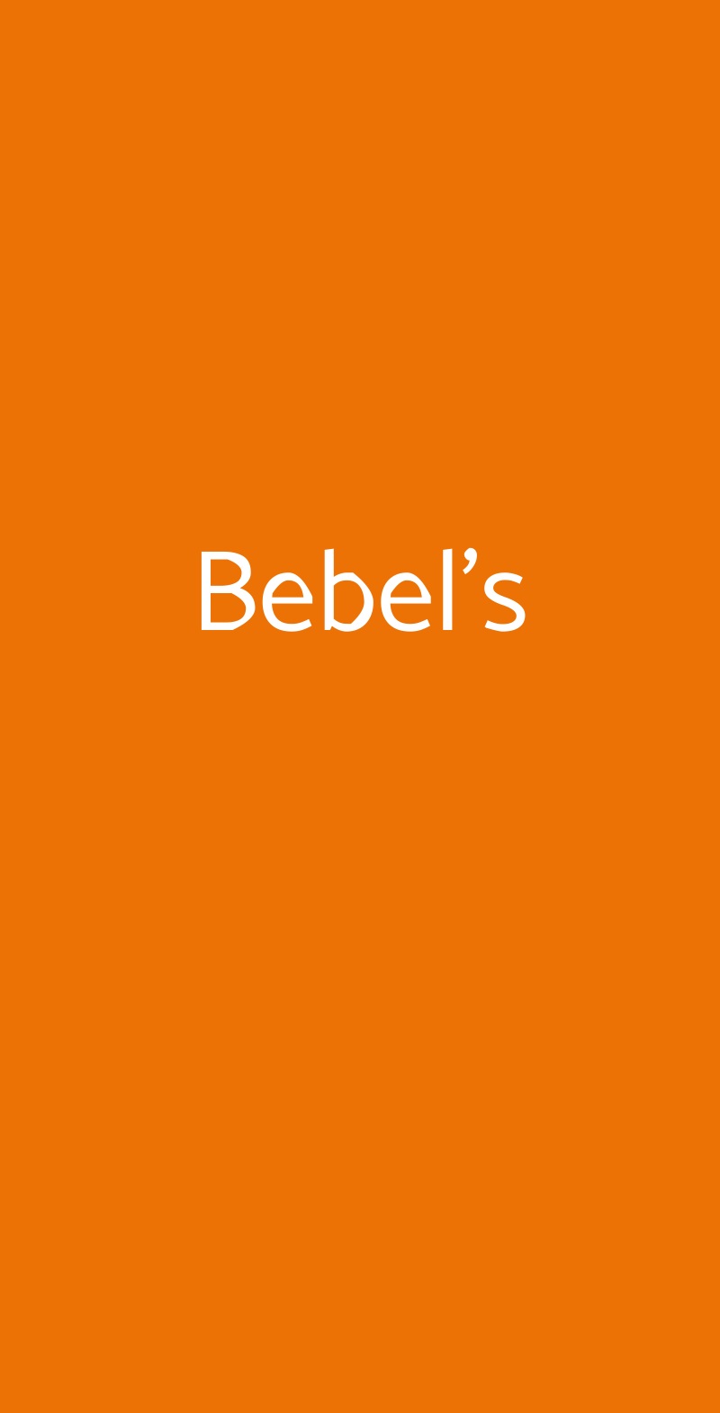 Bebel's Milano menù 1 pagina