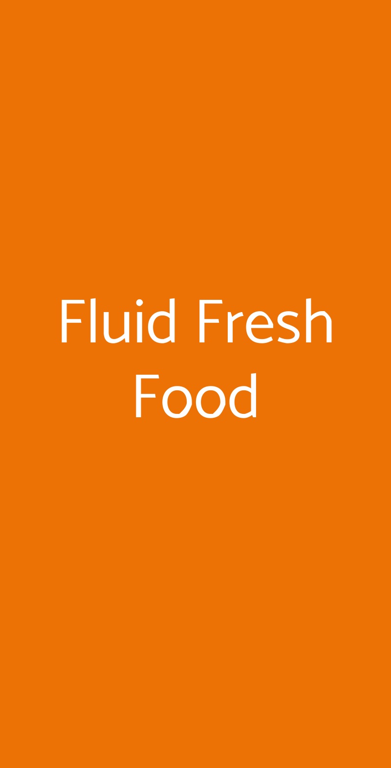 Fluid Fresh Food Milano menù 1 pagina