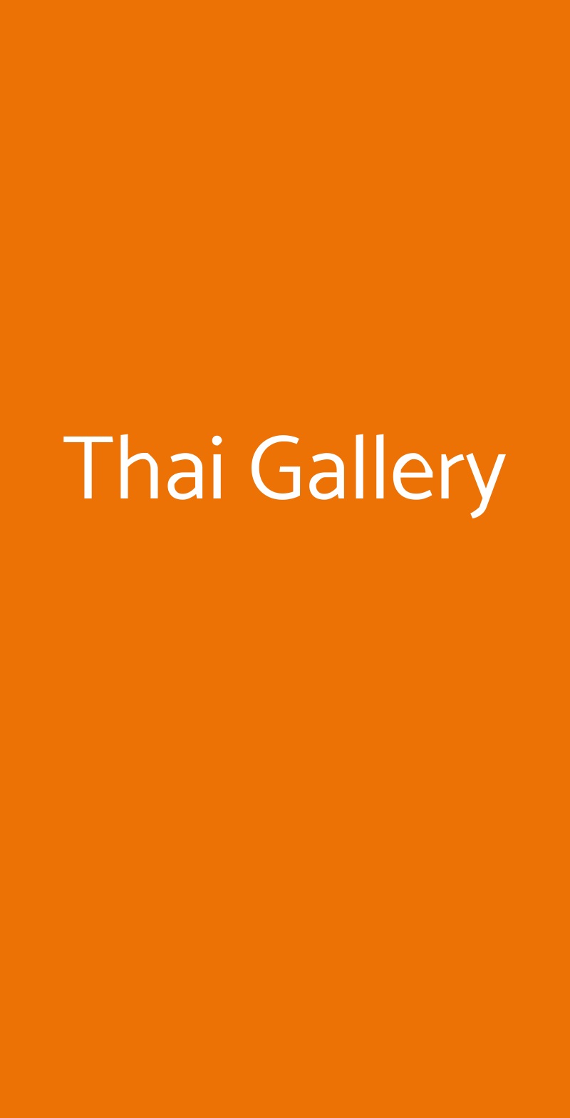 Thai Gallery Milano menù 1 pagina