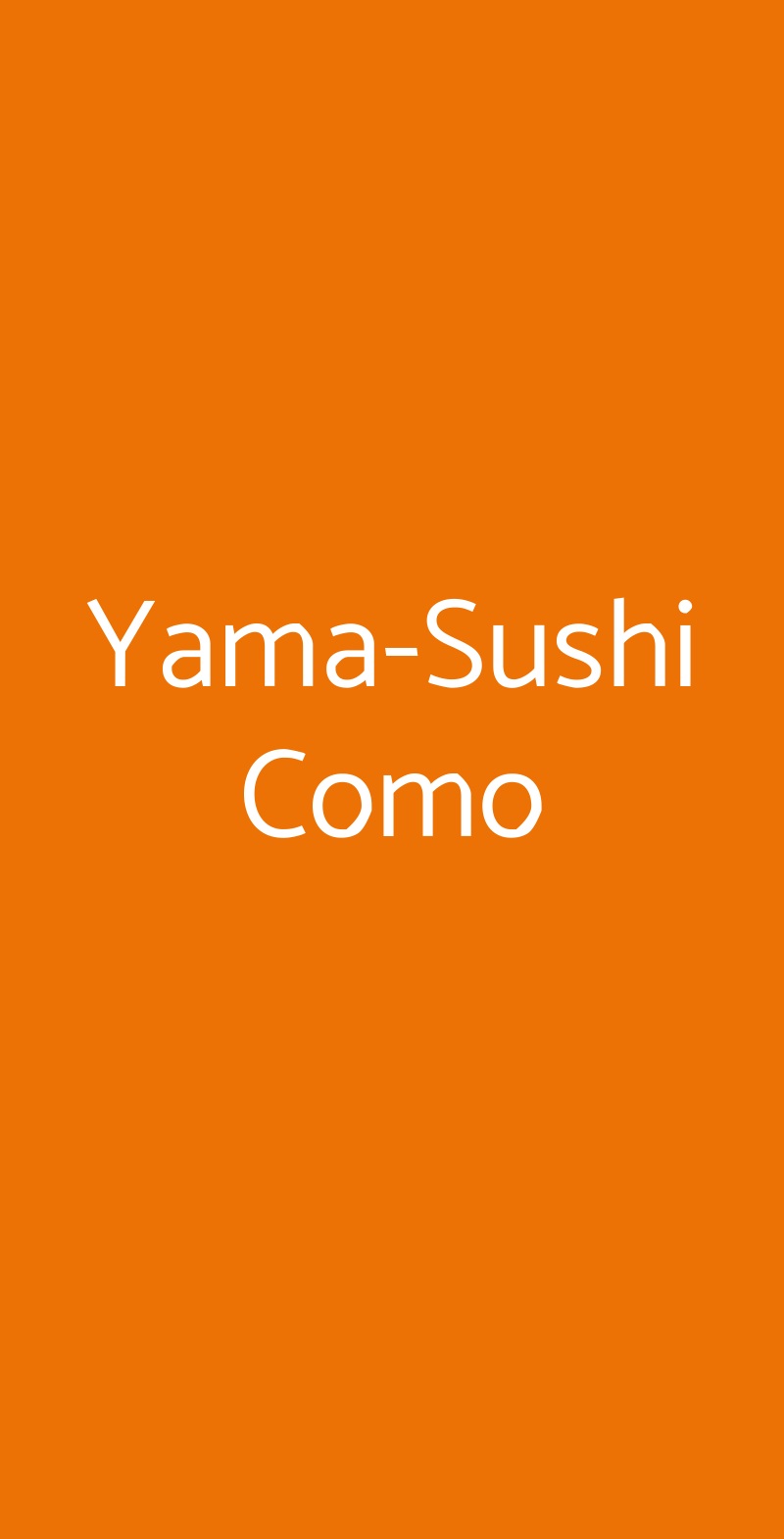 Yama-Sushi  Como menù 1 pagina