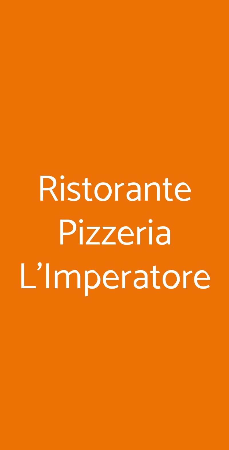 Ristorante Pizzeria L'Imperatore Milano menù 1 pagina
