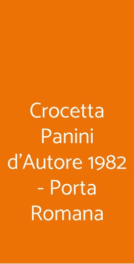 Crocetta Panini D'autore 1982 - Porta Romana, Milano