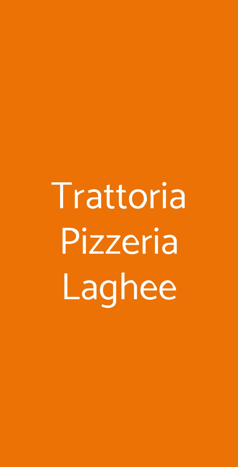 Trattoria Pizzeria Laghee Cernobbio menù 1 pagina