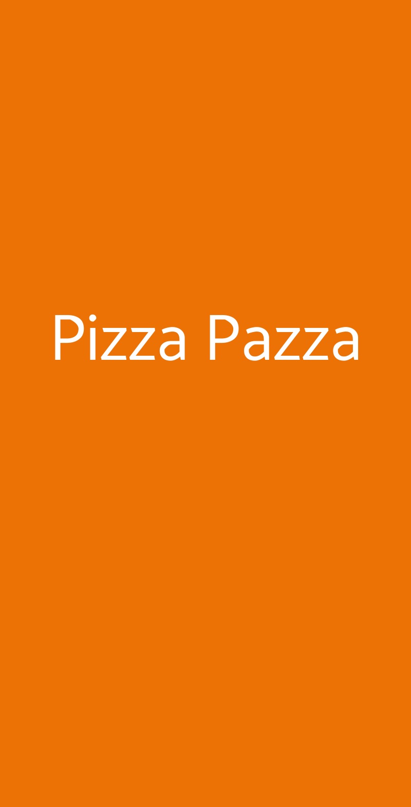 Pizza Pazza Milano menù 1 pagina