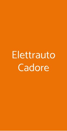 Elettrauto Cadore, Milano