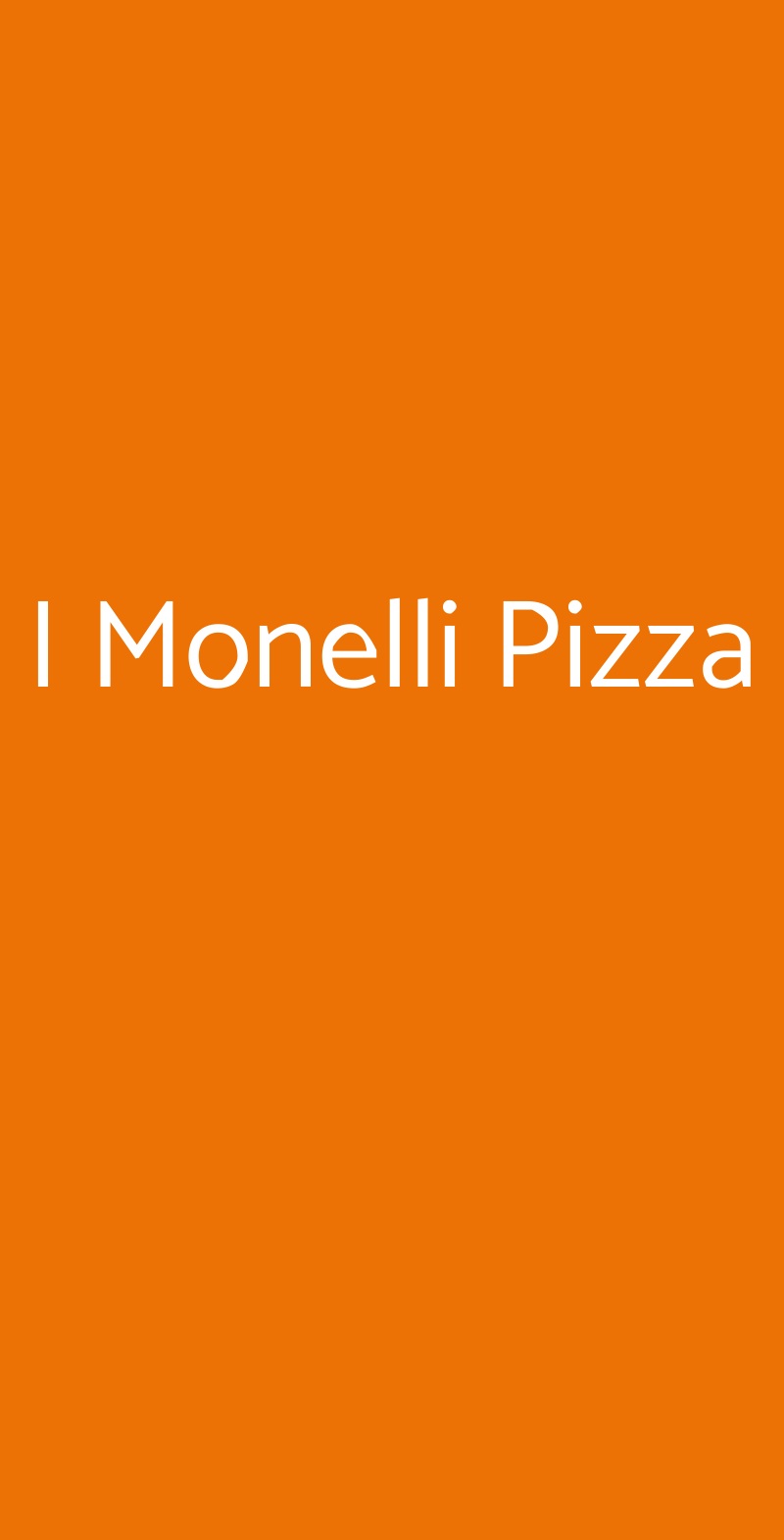 I Monelli Pizza Milano menù 1 pagina