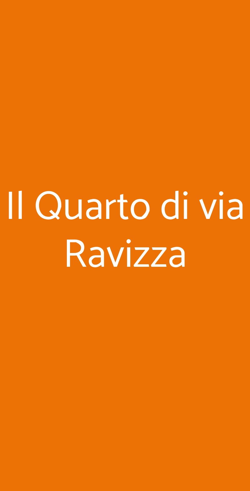 Il Quarto di via Ravizza Milano menù 1 pagina