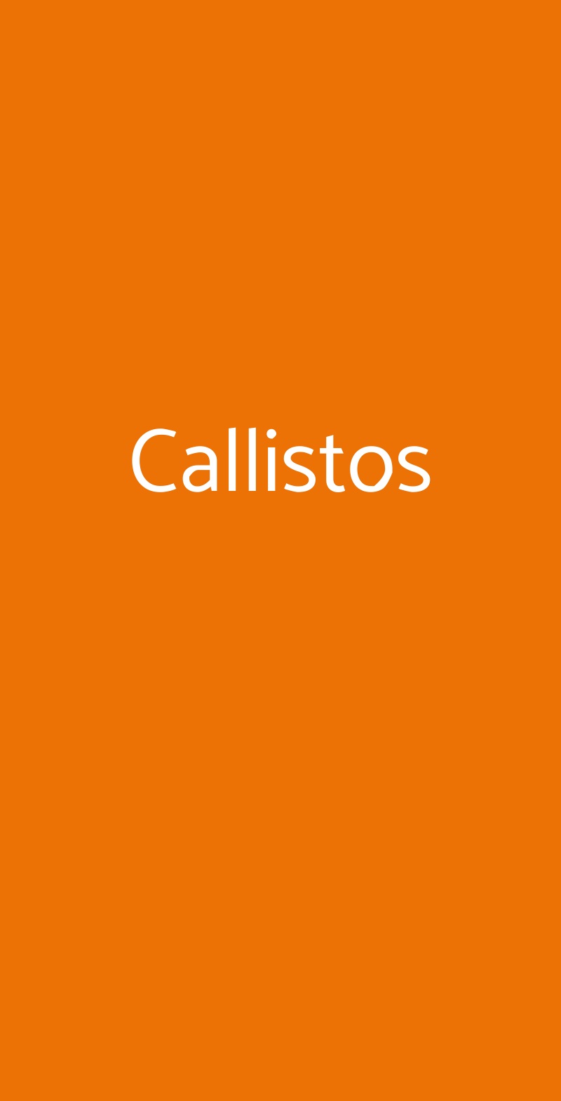 Callistos Milano menù 1 pagina