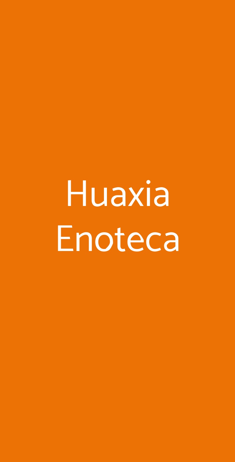 Huaxia Enoteca Milano menù 1 pagina