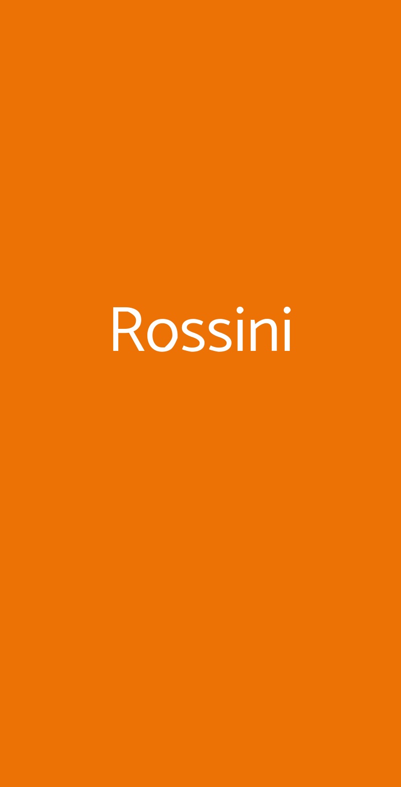 Rossini Milano menù 1 pagina