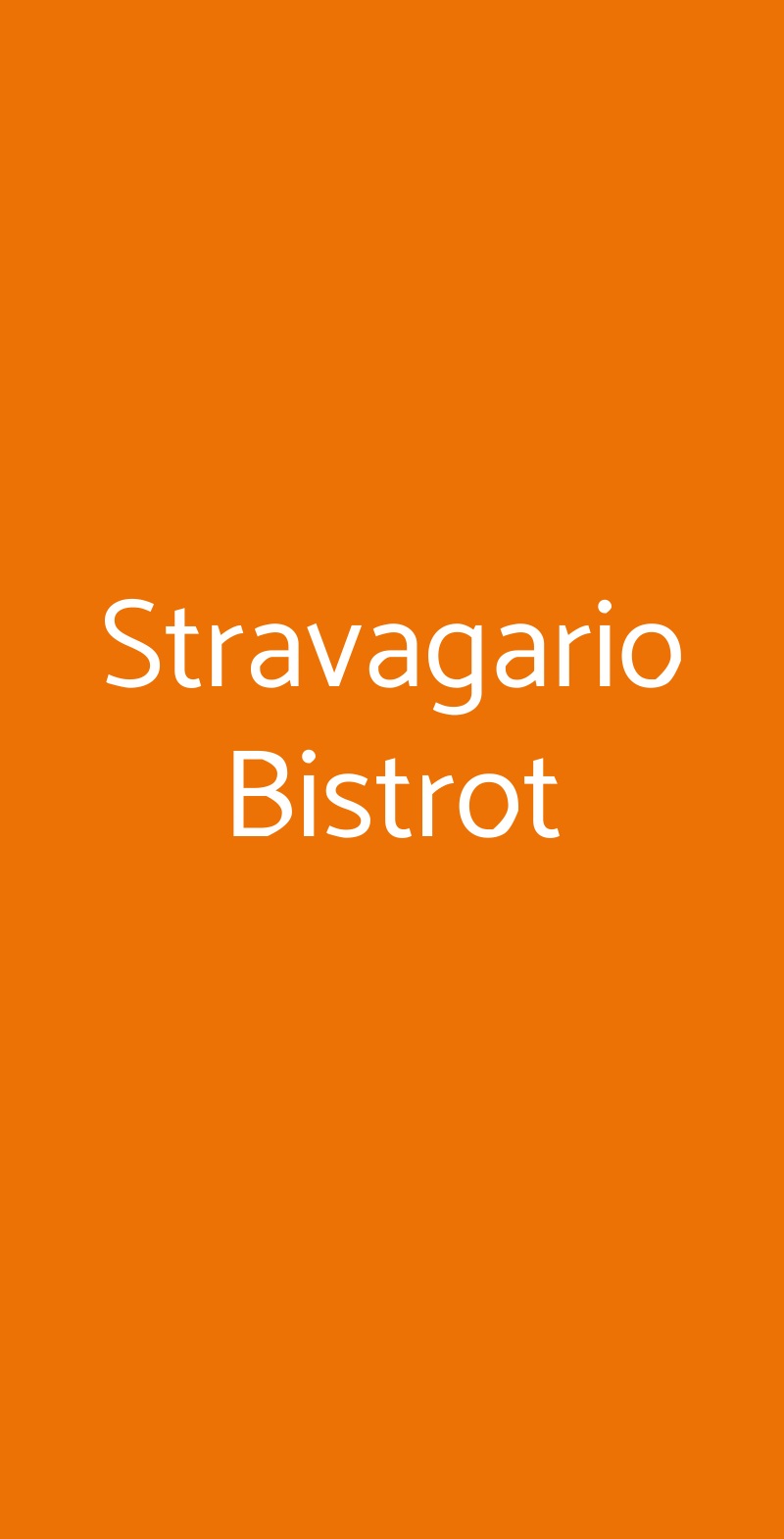 Stravagario Bistrot Milano menù 1 pagina