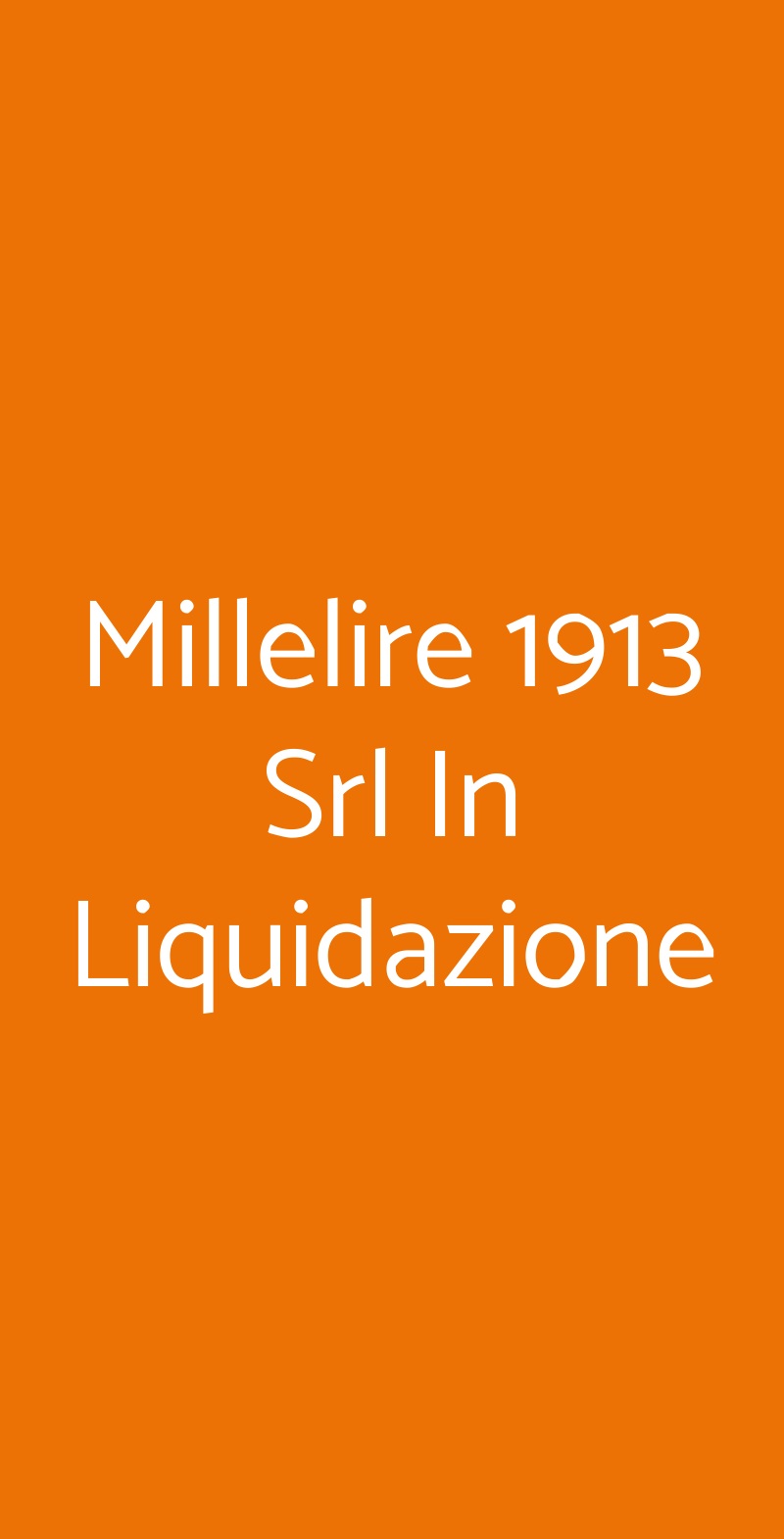 Millelire 1913 Srl In Liquidazione Milano menù 1 pagina