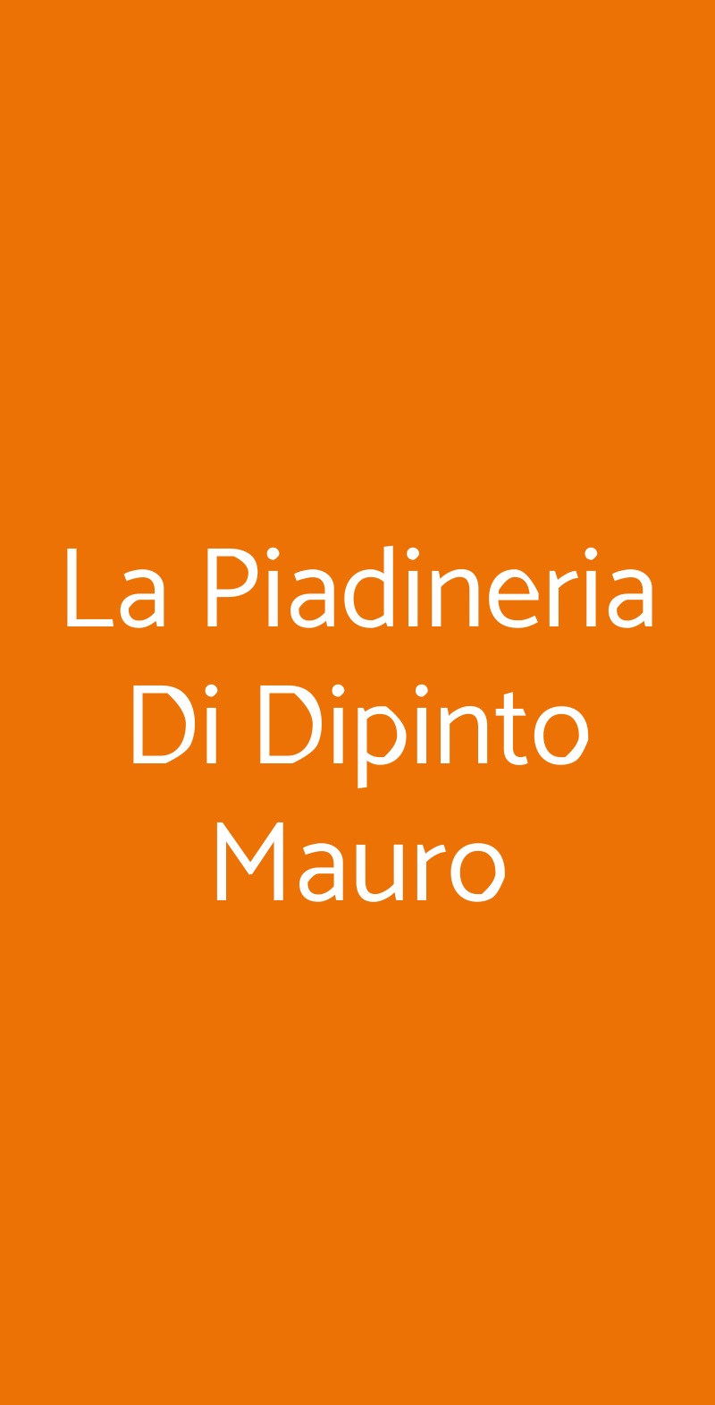 La Piadineria Di Dipinto Mauro Milano menù 1 pagina