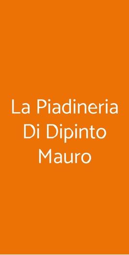 La Piadineria Di Dipinto Mauro