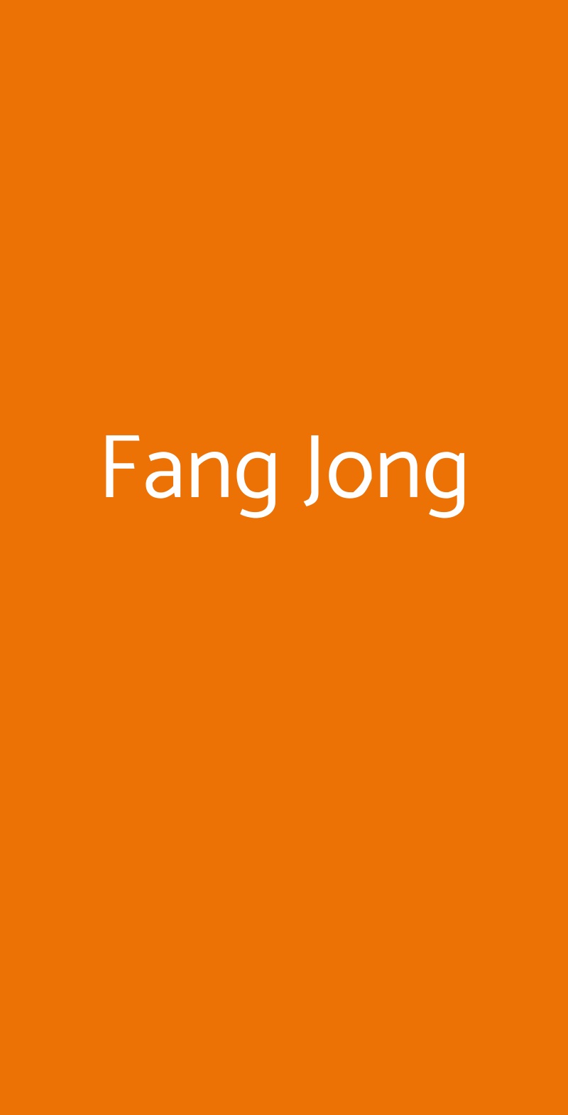 Fang Jong Milano menù 1 pagina