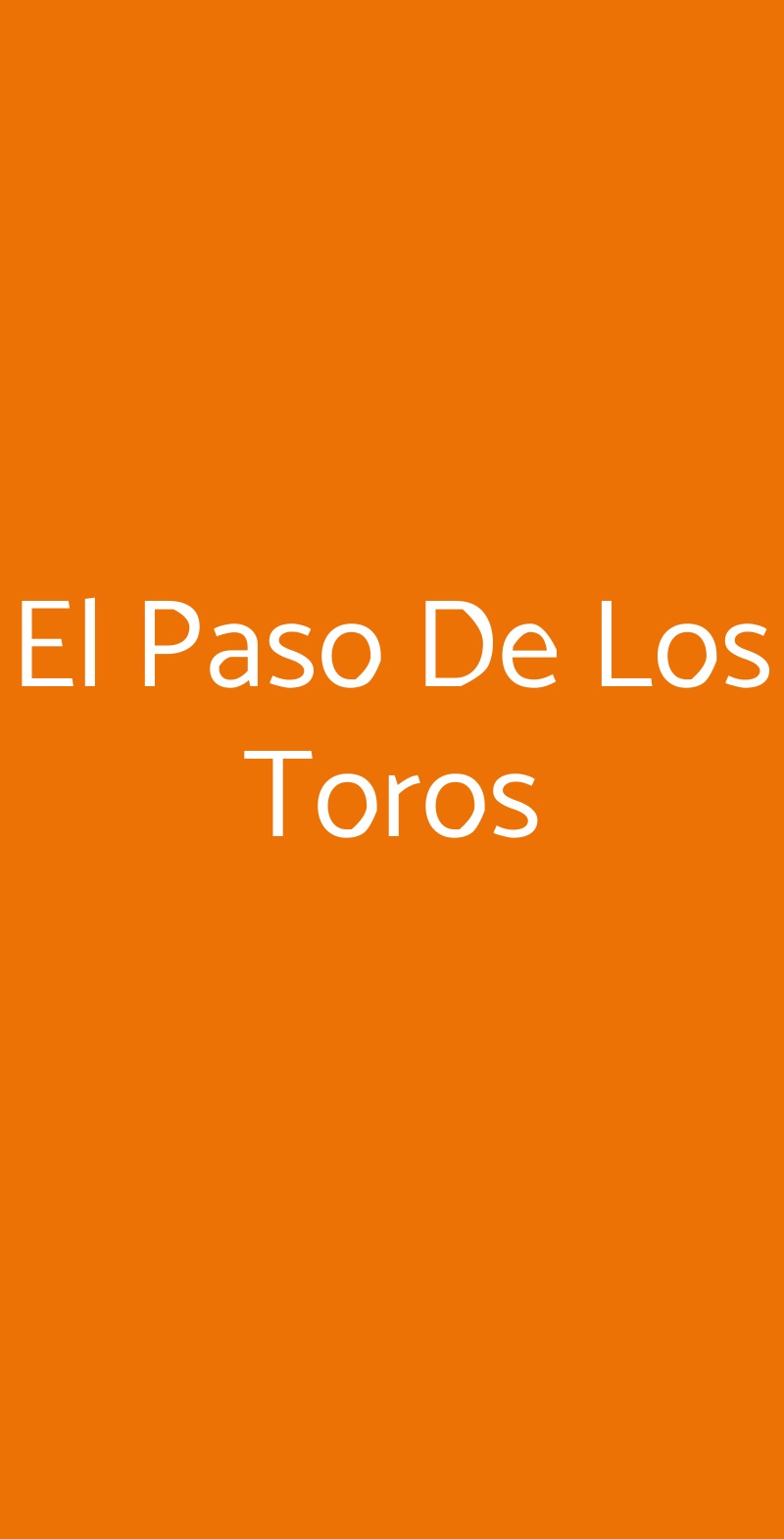 El Paso De Los Toros Milano menù 1 pagina