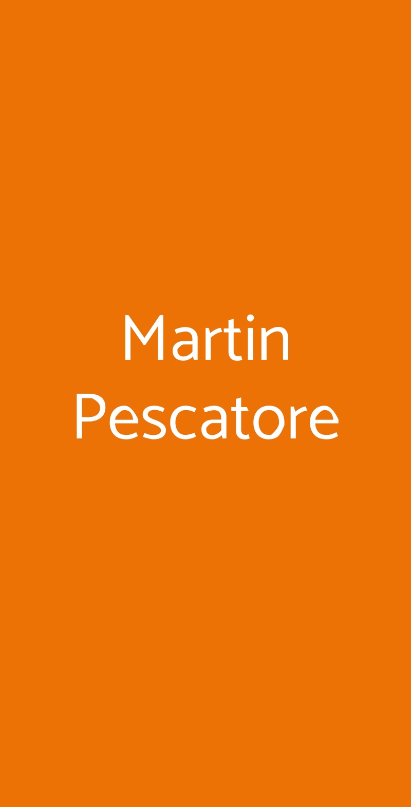 Martin Pescatore Milano menù 1 pagina