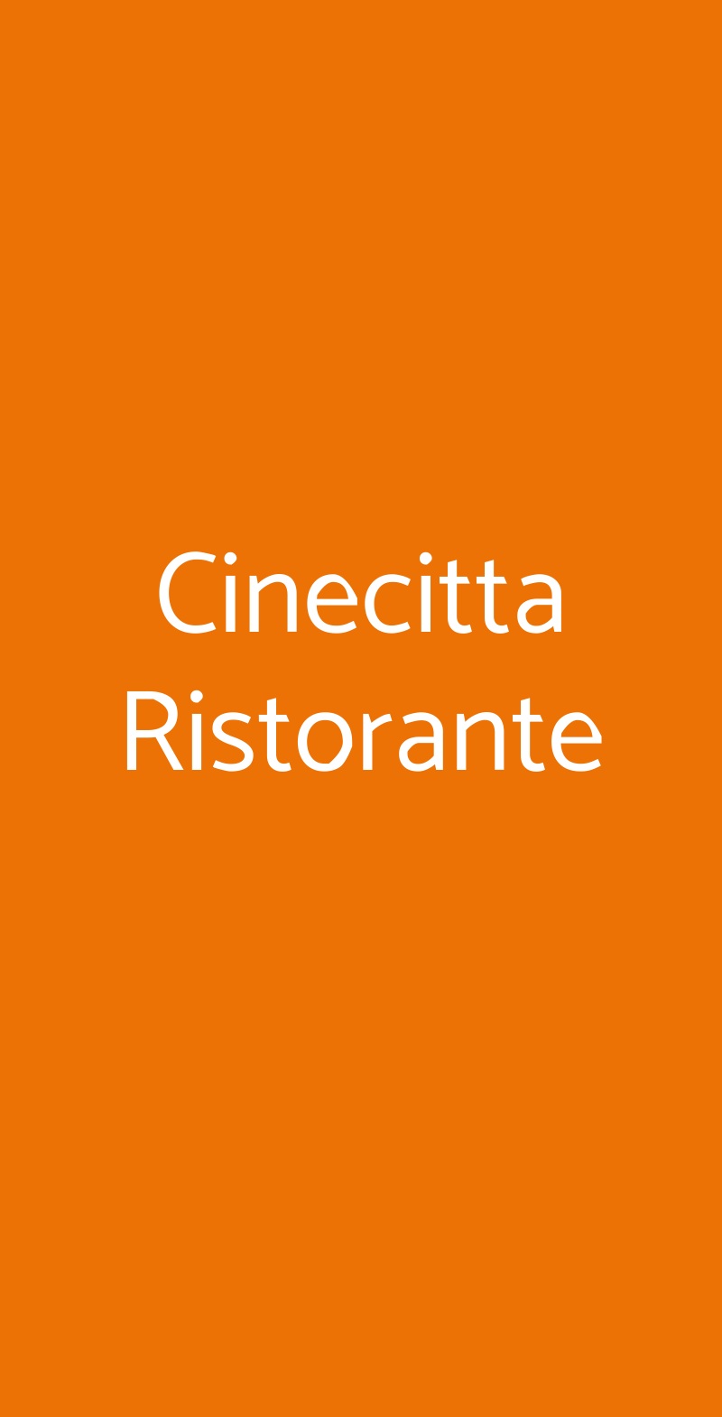 Cinecitta Ristorante Milano menù 1 pagina