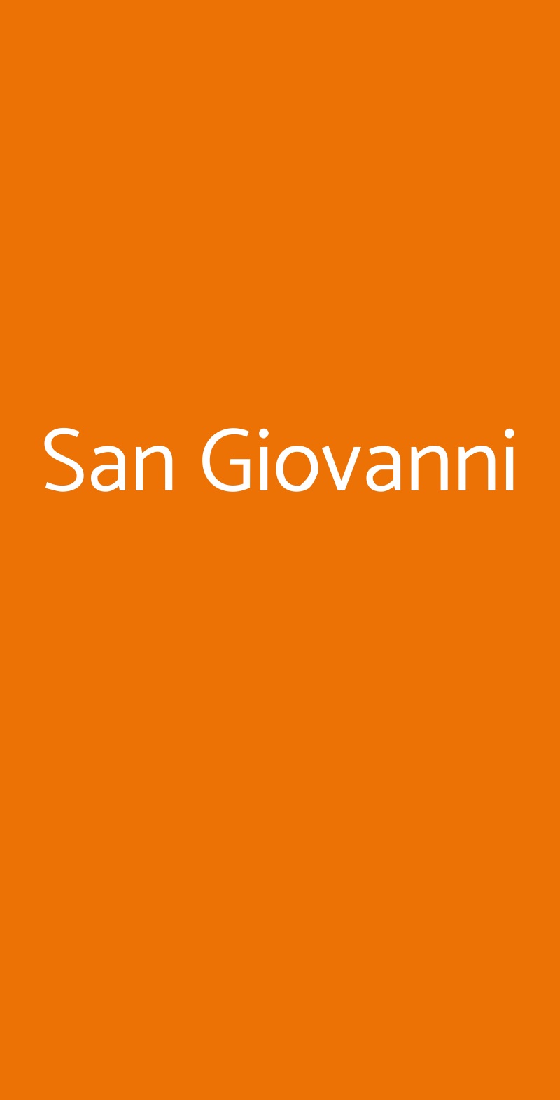 San Giovanni Milano menù 1 pagina