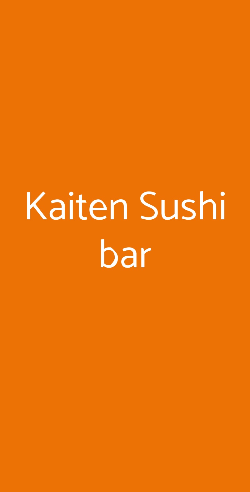 Kaiten Sushi bar Cerro Maggiore menù 1 pagina