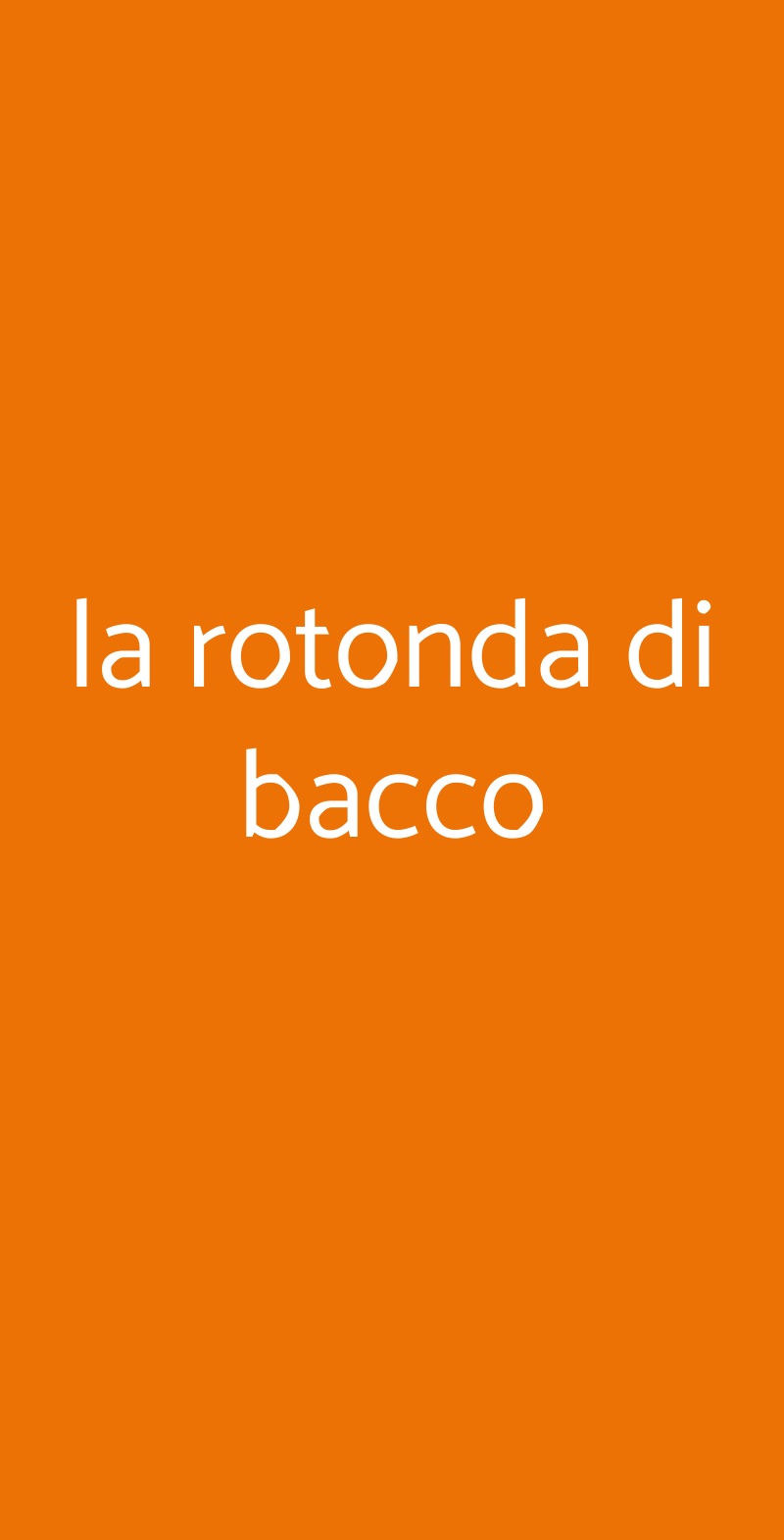 la rotonda di bacco Roncola menù 1 pagina