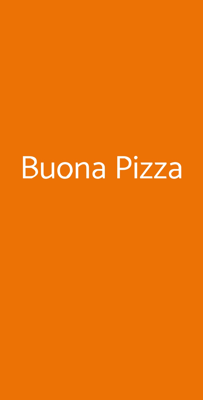 Buona Pizza Milano menù 1 pagina