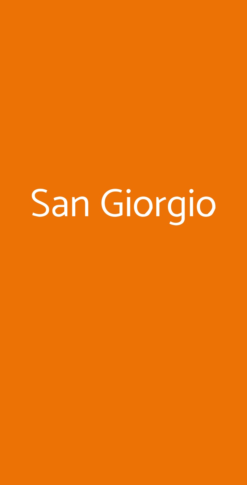 San Giorgio Segrate menù 1 pagina