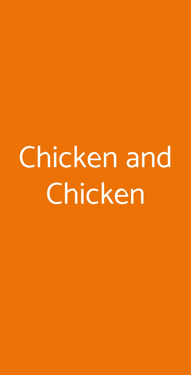 Chicken and Chicken Milano menù 1 pagina