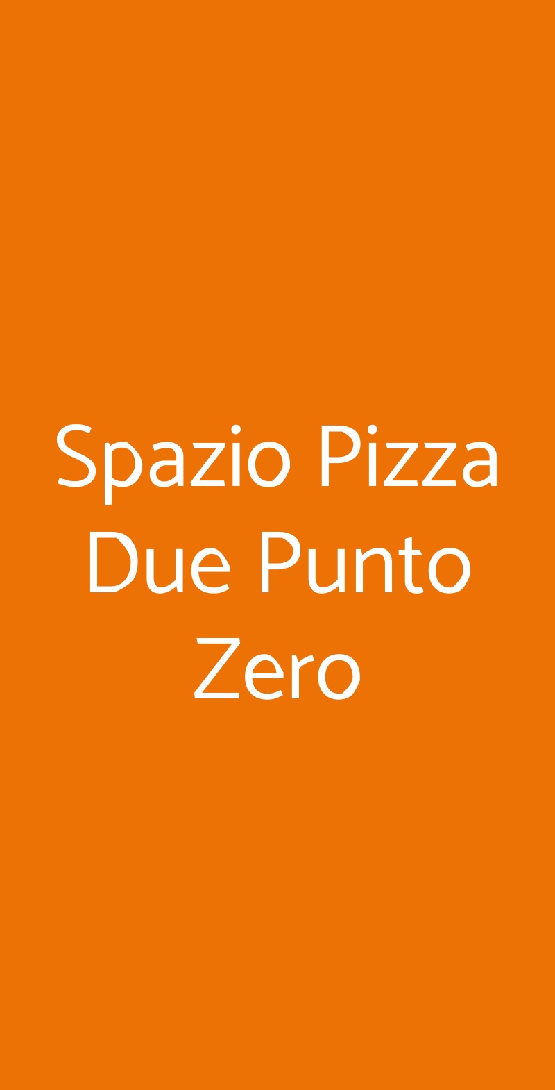 Spazio Pizza Due Punto Zero Rodengo Saiano menù 1 pagina