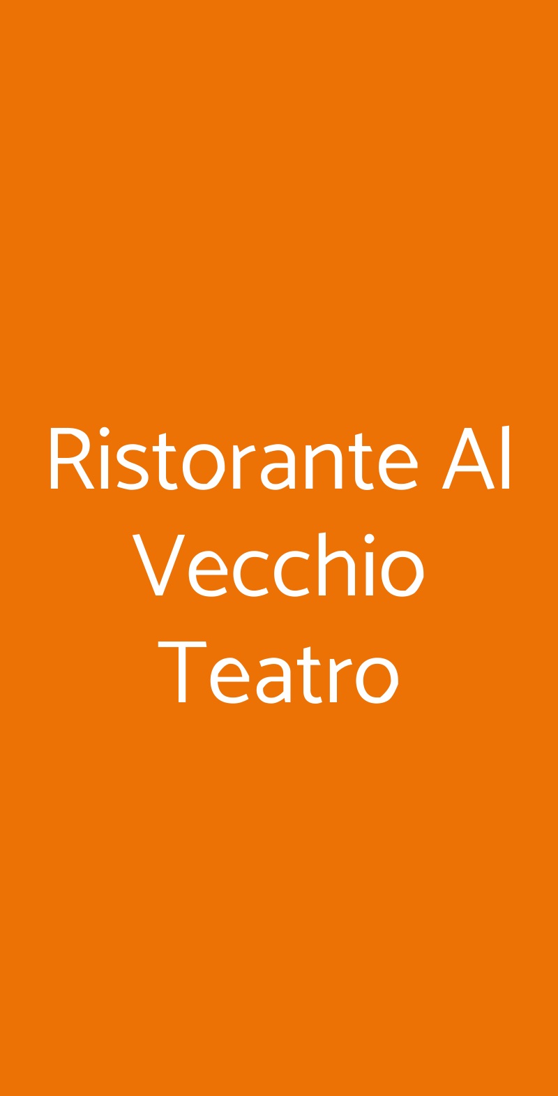 Ristorante Al Vecchio Teatro Sesto San Giovanni menù 1 pagina